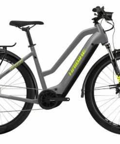 Vélo électrique Haibike Trekking 6 Mid Gris/Jaune - 630Wh - 2022